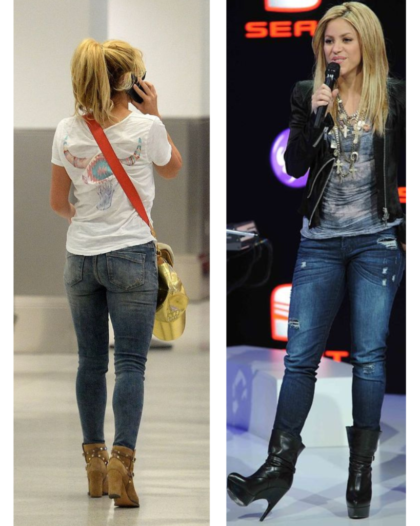 shakira isabel wearing fitted jeans