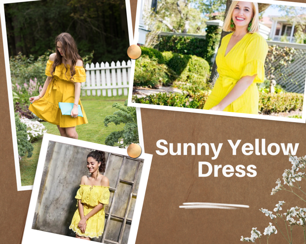 sunny yellow dress without sleeves