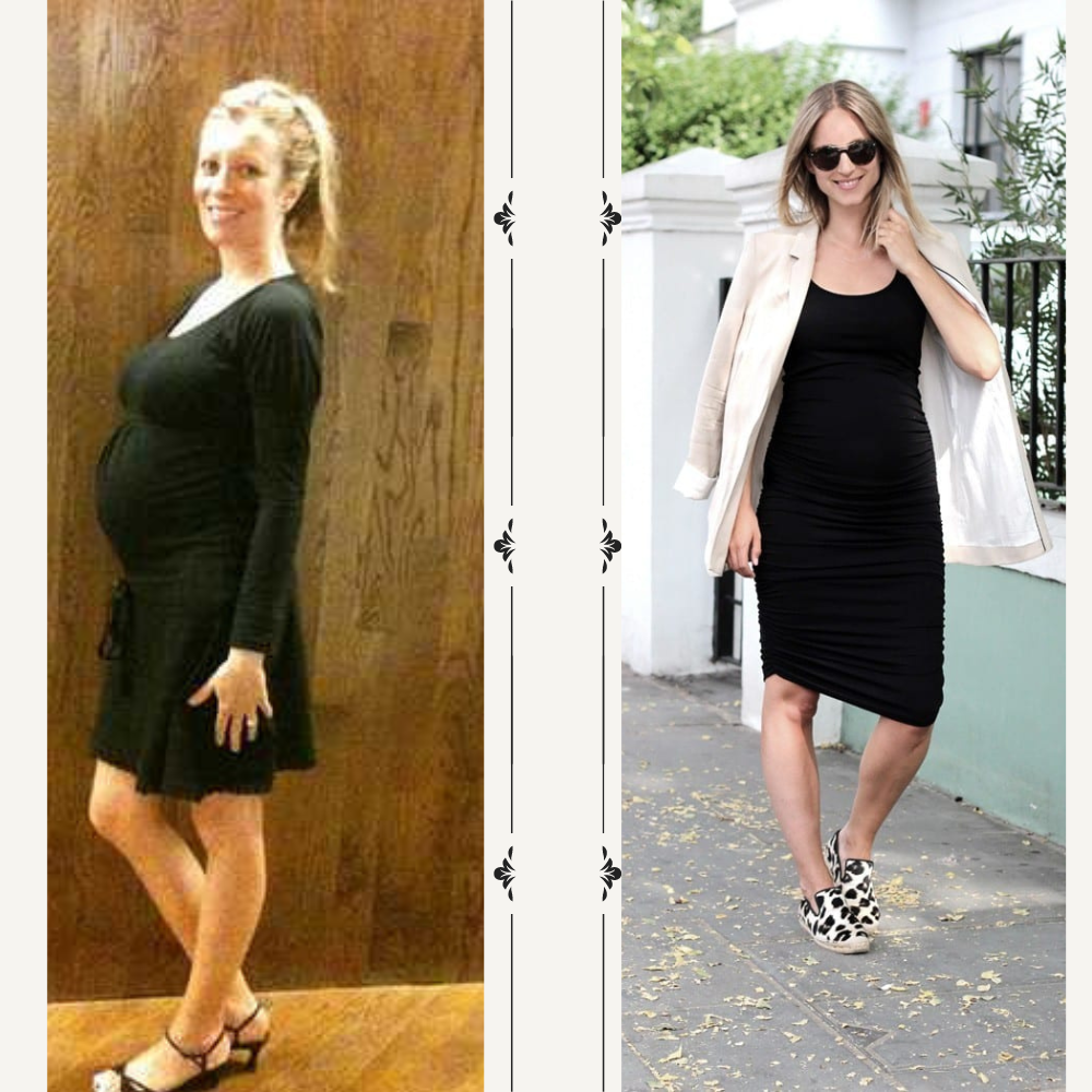hide your belly or baby bump in black color