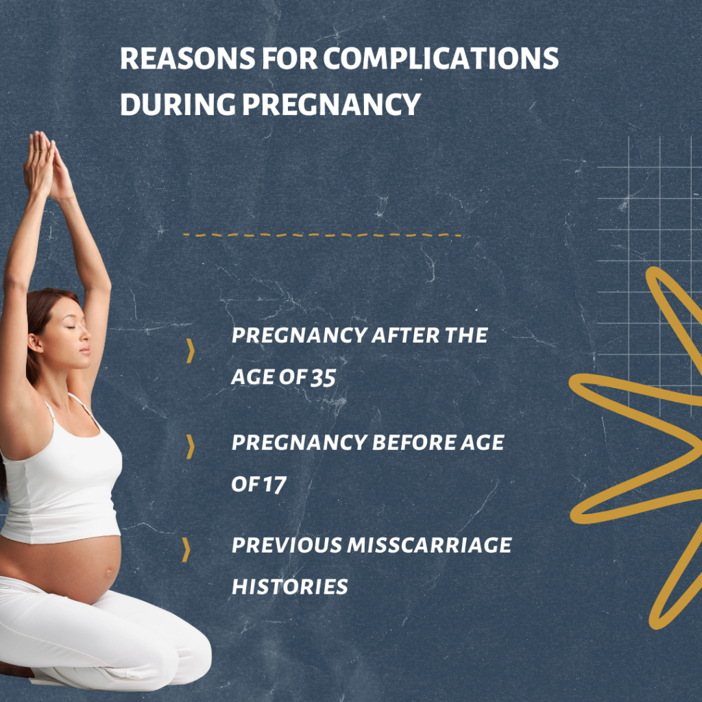 reason of complications during pregnancy