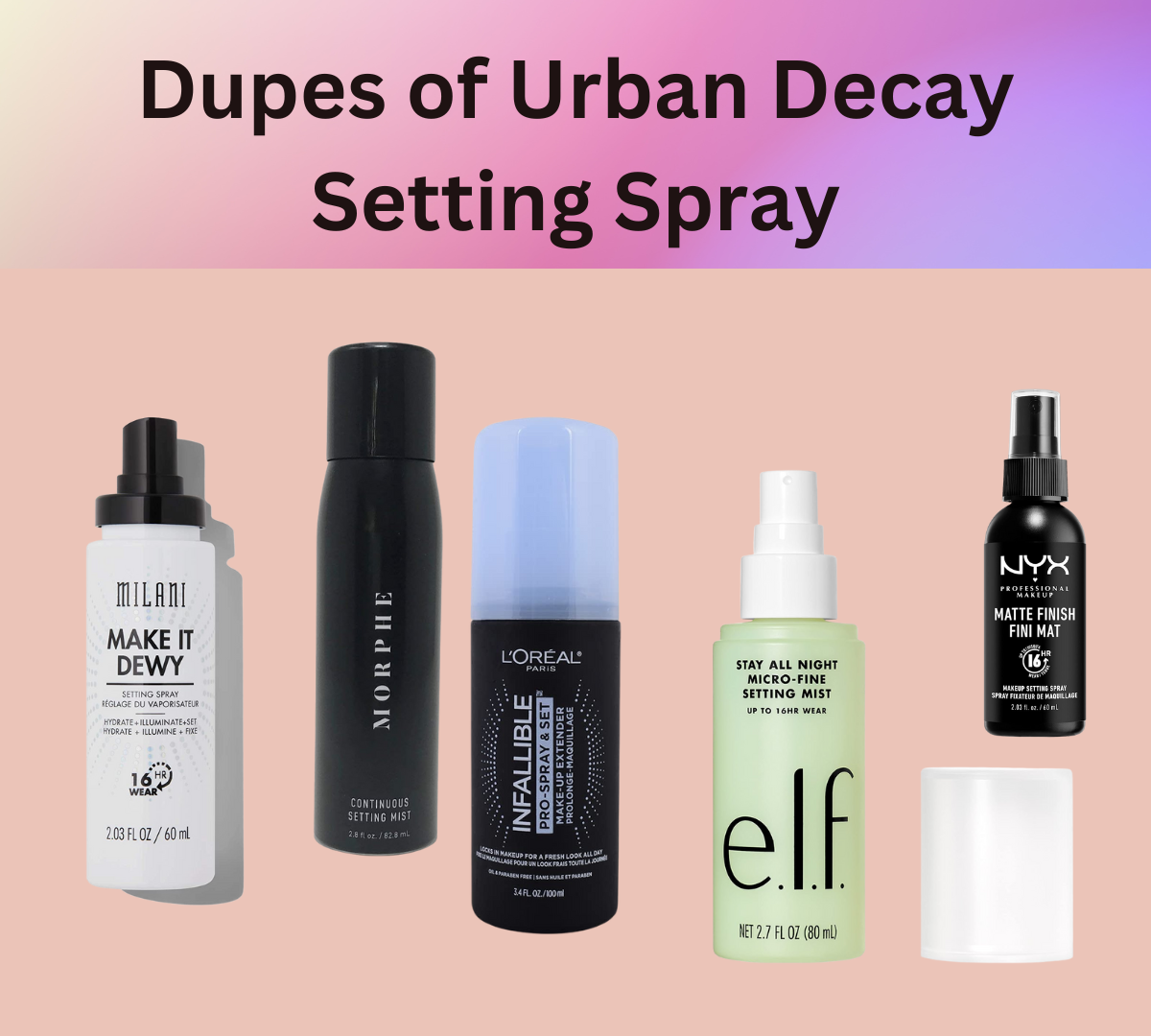 Read more about the article 5 Best Urban Decay Setting Spray Dupes